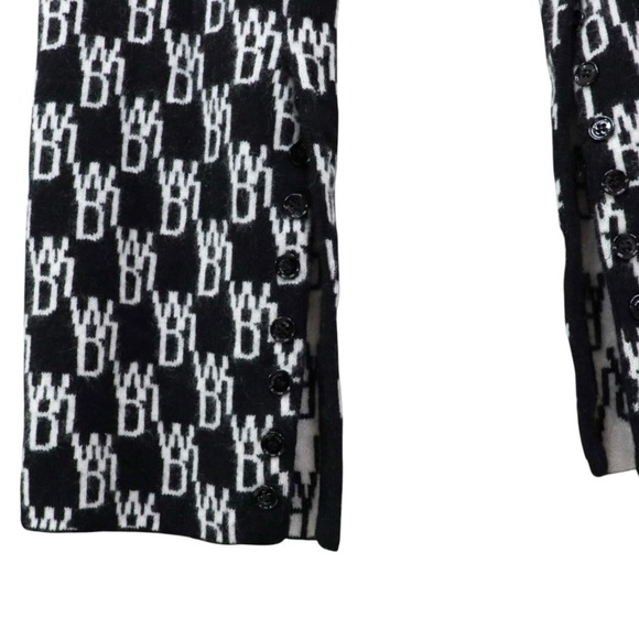 We11Done Pants Womens Medium Black Slim Cashmere Wool Monogram Preppy Knitted - Picture 6 of 6